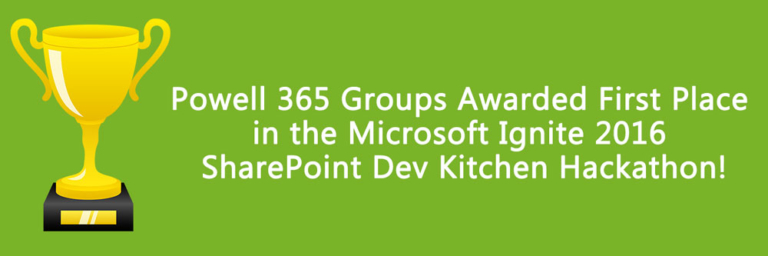 Powell 365 awarded 1st place in SharePoint Dev Kitchen 2016