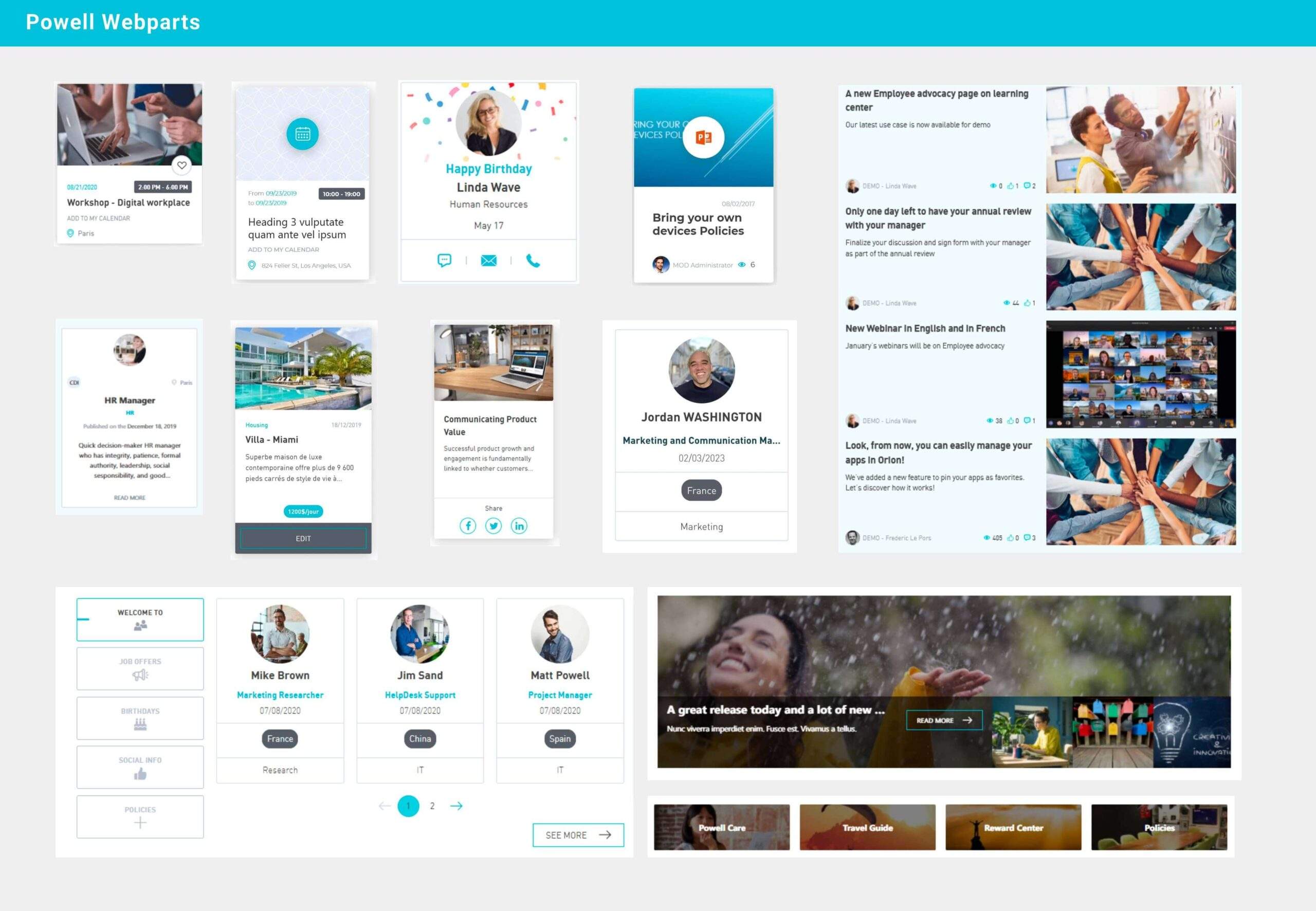 Web Parts Powell Intranet