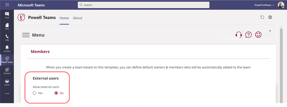 Admin policy - Powell Teams