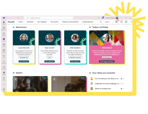 Powell 365 digital wokrplace intranet in teams
