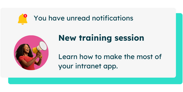 Powell Apps, training session notification