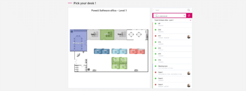 flexdesk Powell 365 carte des bureaux