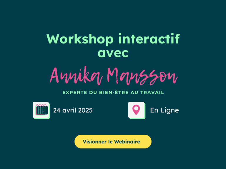 [Workshop] Le bien-être au travail