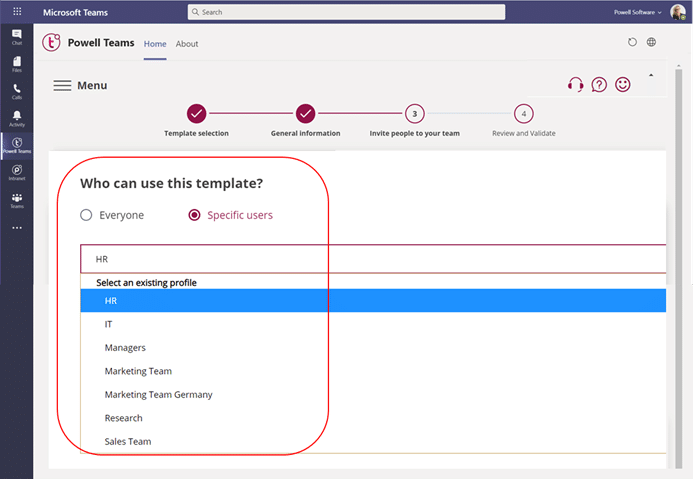 Interface policy - Powell Teams