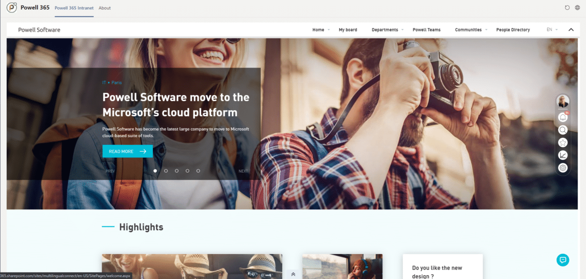 Powell Intranet in Teams