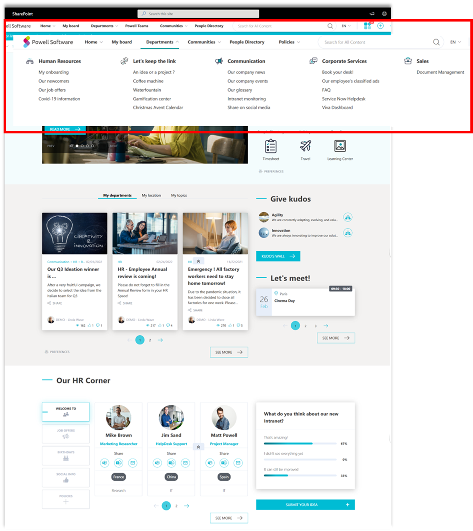 Powell Intranet site