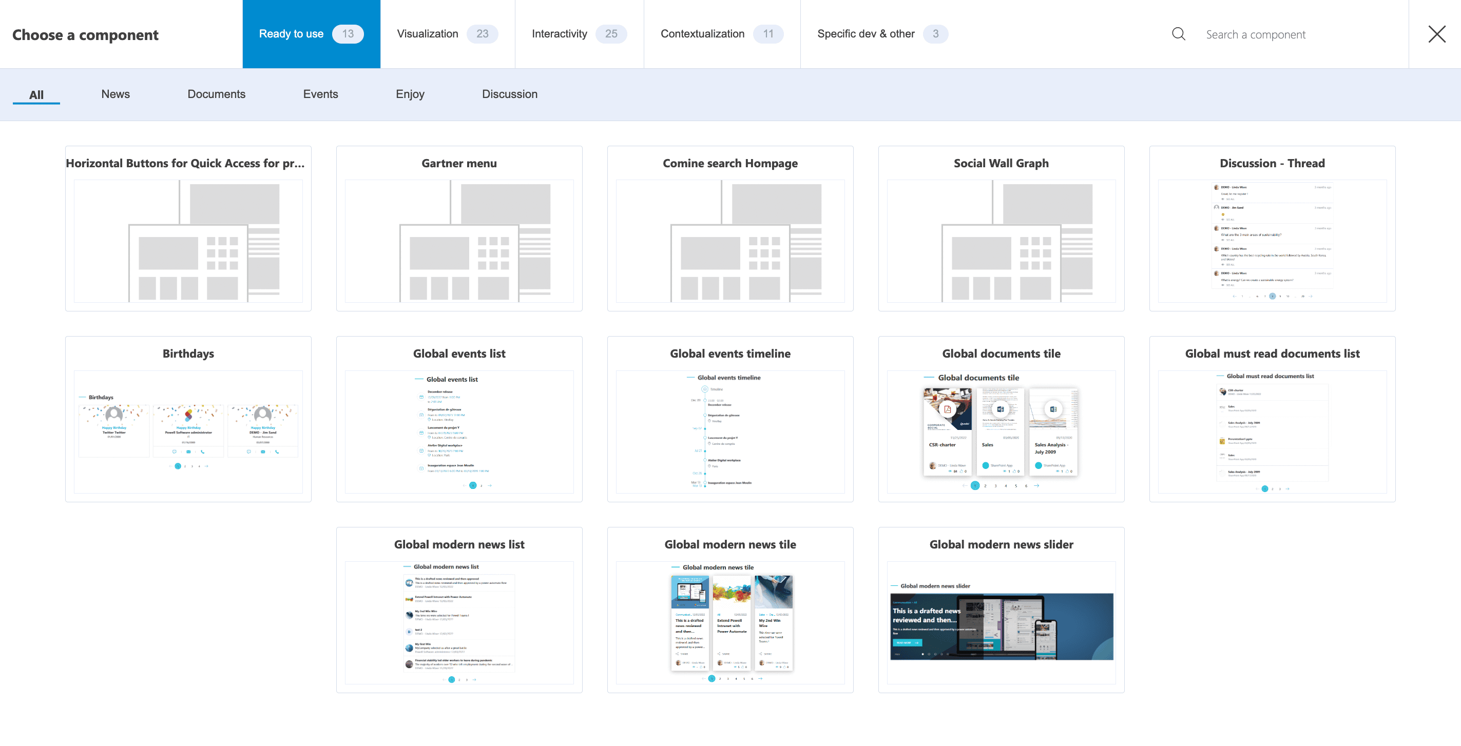 Powell Intranet Web Parts