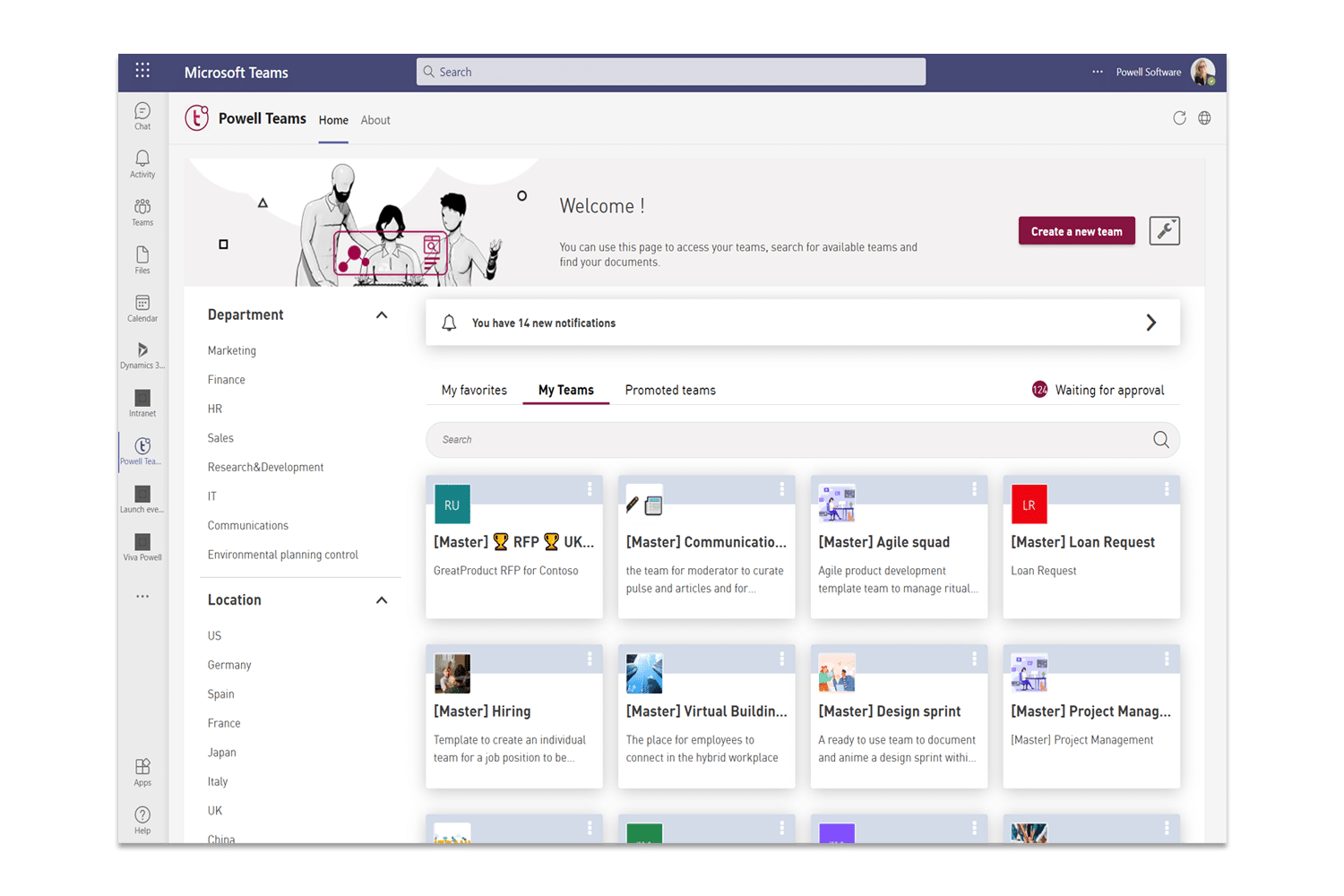 Powell Teams Templates Create a Microsoft Teams