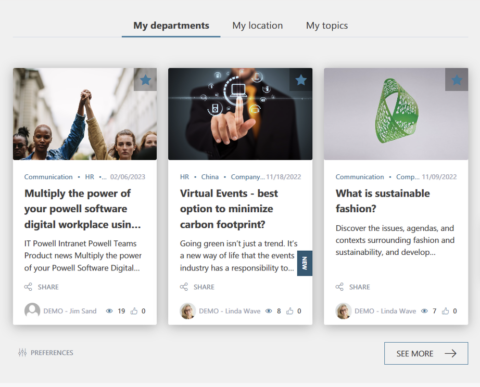 Targeted news and preferences for feeds
